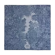 Hermes 愛馬仕 All’Orto Botanico di Palermo 140 手工捲邊喀什米爾與真絲混紡方巾(雲紋灰/淺海軍藍/灰)