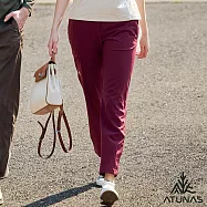 【ATUNAS 歐都納】女款蚊瘋不動彈性長褲A1PA2519W- S 紅褐