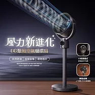 【APEX】DC聚風空氣循環扇_可調節高度 (DC風扇 落地循環扇 靜音扇 桌上風扇 遠程 節能扇 渦流空氣循環扇 桌扇 USB風扇 循環扇 露營風扇) 金屬灰
