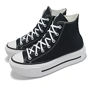 Converse 休閒鞋 All Star Lift Double Stack 男鞋 女鞋 黑 白 高筒 厚底 增高 A12975C 24.5cm BLACK/WHITE