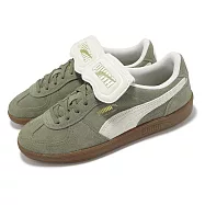Puma 休閒鞋 Palermo Premium Suede 男鞋 女鞋 綠 米白 翻鞋舌 麂皮 德訓鞋 40235002 28cm GREEN/BEIGE