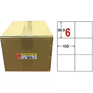 龍德 A4透明護貝膜標籤(不可列印) 98.9x105mm 1000張/箱 LD-808-T-B