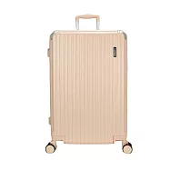 DF travel - 佛羅倫薩 ABS耐磨附杯架TSA內崁式海關密碼鎖 USB 雙排靜音飛機輪20吋行李箱-共4色 粉色