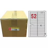龍德 A4透明護貝膜標籤(不可列印) 11x90mm 1000張/箱 LD-8105-T-B