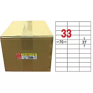 龍德 A4透明護貝膜標籤(不可列印) 27x70mm 1000張/箱 LD-891-T-B