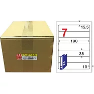 龍德 A4透明護貝膜標籤(不可列印) 38x190mm 1000張/箱 LD-887-T-B