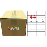 龍德 A4透明護貝膜標籤(不可列印) 27x52.5mm 1000張/箱 LD-899-T-B