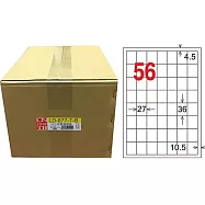 龍德 A4透明護貝膜標籤(不可列印) 27x36mm 1000張/箱 LD-877-T-B