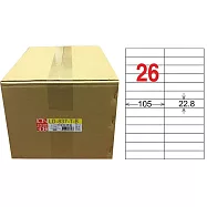 龍德 A4透明護貝膜標籤(不可列印) 22.8x105mm 1000張/箱 LD-837-T-B