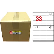 龍德 A4透明護貝膜標籤(不可列印) 26x70mm 1000張/箱 LD-835-T-B