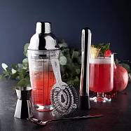 《Taylors Eye Witness》Taproom玻璃酒譜雪克杯+調酒工具組 | 雪克杯 搖酒器 隔冰匙 吧平匙 搗棒 調酒量杯 調酒用具