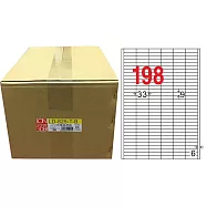 龍德 A4透明護貝膜標籤(不可列印) 9x33mm 1000張/箱 LD-825-T-B