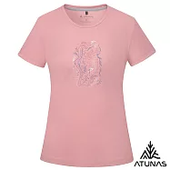 【ATUNAS 歐都納】女款款循環ATUNAS-TEX吸濕排汗短袖T恤/大尺碼A2TS2532WC- XL 玫瑰粉