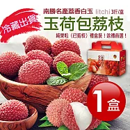 預購【優鮮配】纯果粒|高雄南勝玉荷包荔枝|3斤1盒 免運組 5/25-5/29出貨