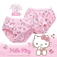 【ONEDER旺達棉品】三麗鷗 Hello Kitty 二入三角褲內褲 凱蒂純棉內褲 兒童內褲- XL KT-CG004