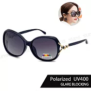 【SUNS】Polarized時尚簍空四葉草造型名媛款 淑女偏光墨鏡 大框顯小臉 S26 輕量/防眩光/抗UV400 經典黑