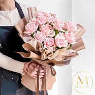 【Floral M】摩卡慕斯玫瑰鮮花花束