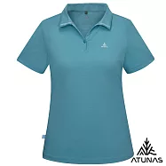 【ATUNAS 歐都納】女款循環吸濕排汗短袖POLO衫/大尺碼A8PS2530WC- S 湖綠