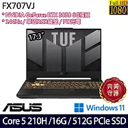 ASUS 華碩 FX707VJ-0022A210H 17.3吋 電競筆電 (Core 5 210H/16G/512G/RTX3050/W11/2年保)