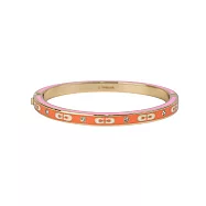 COACH CC Logo 琺瑯及水鑽不可調手環 (金色/橙色/粉色)