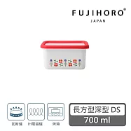 【FUJIHORO 富士琺瑯】官方直營 MYSA北歐花田-琺瑯烘焙保鮮盒(附蓋) DS-700ml(深型)