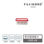 【FUJIHORO 富士琺瑯】官方直營 MYSA北歐花田-琺瑯烘焙保鮮盒(附蓋) S-450ml(淺型)
