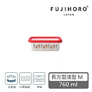 【FUJIHORO 富士琺瑯】官方直營 MYSA北歐花田-琺瑯烘焙保鮮盒(附蓋) M-760ml(淺型)