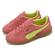 Puma 休閒鞋 Palermo 男鞋 女鞋 粉紅 黃 麂皮 膠底 德訓鞋 39646322 23.5cm RED/YELLOW