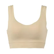 日本LECIEN-Magical Fit 花生醬色 超彈性速乾 背心內衣 一體成型襯墊美型胸罩-13086645 M-L 花生醬色