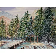 【玲廊滿藝】鄭逸人-黃龍幽澗56x78cm