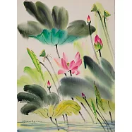 【玲廊滿藝】鄭逸人-風荷逸趣78x56cm