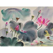 【玲廊滿藝】鄭逸人-夏荷映夢56x78cm