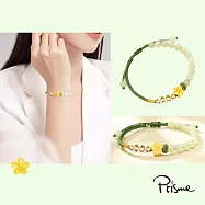 【Prisme Gold】Peach Blossom 翠綠編織桃花運綠珠黃金手環