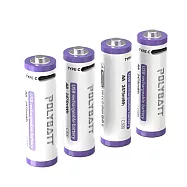 POLYBATT 3號 AA 1.5V USB 充電式鋰電池(2475mWh) 循環電池 通過多重認證 -3號 AA 1.5V