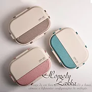 【Homely Zakka】可微波超大容量不鏽鋼分隔保溫便當盒四格(附餐具/湯碗)_3入組(奶茶粽+北歐粉+北歐藍) 奶茶粽+北歐粉+北歐藍