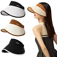 時尚穿搭!! 防曬遮陽好幫手 ZCHUIEN 空頂遮陽帽 運動帽 適用於戶外活動 運動 跑步 露營 登山 休閒度假 加大加寬 修飾臉型 優雅百搭 空頂帽 防曬帽 帽子 高級黑