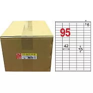 龍德 A4平光防水高解析噴墨標籤 15x42mm 1000張/箱 LD-843-H-B