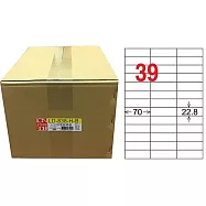 龍德 A4平光防水高解析噴墨標籤 22.8x70mm 1000張/箱 LD-838-H-B