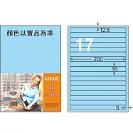 龍德 雷射、噴墨、影印三用電腦標籤 16x200mm 1000張/箱 (LD-8114-5色可選) LD-8114-B-B