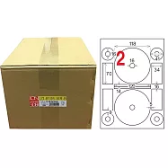 龍德 A4模造可再貼 內徑16mm (光碟專用) 1000張/箱 LD-8106-WR-B
