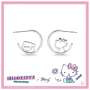 STORY 故事銀飾 -可愛DNA系列-Hello Kitty晶鑽造型耳環