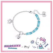 STORY 故事銀飾 - 可愛DNA系列-活潑Hello Kitty天然海藍寶造型手鍊
