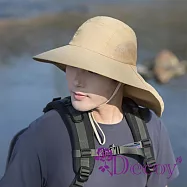 【Decoy】輕量透氣 登山釣魚護脖披肩防曬漁夫帽/ 卡其米
