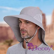 【Decoy】輕量透氣 登山釣魚護脖披肩防曬漁夫帽/ 淺灰色