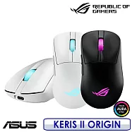 【送原廠輪詢率加速器+電競鼠墊】ASUS 華碩 ROG KERIS II ORIGIN 無線三模電競滑鼠 黑色