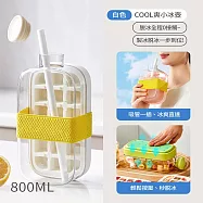 【APEX】 COOL爽小冰壺_800ML (製冰盒 按壓式冰塊水壺 冰塊模具 冰塊水壺 飲料冰壺 隨行杯 按壓式冰塊盒 ) 白色