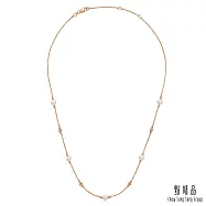 【點睛品】Daily Luxe 滿天星鑽 18K玫瑰金鑽石珍珠項鍊