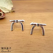 可愛芭蕾風絲帶蝴蝶結耳骨夾925純銀夾式耳環.不用耳洞可戴