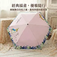 【PETER RABBIT 比得兔】比得兔超輕量晴雨傘(2款可選-跑兔粉/立兔紫) 跑兔粉