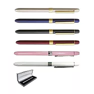 O.B. PENAC Slim 3F 三合一多功能筆(0.7mm原子筆藍、紅+0.5mm自動鉛筆)/支 TF0701 附筆盒 銀色